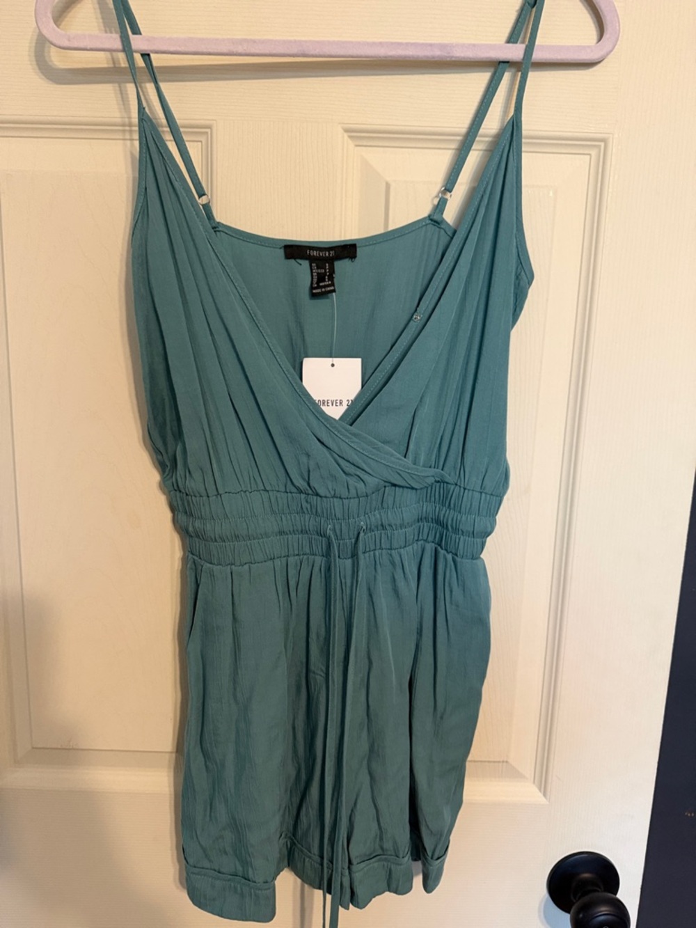 Forever 21 Teal Green Spaghetti Strap Romper